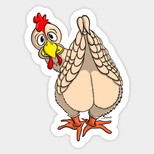 Funny Chicken Shirt ScottyGaaDo's CHICKEN BUTT Sticker